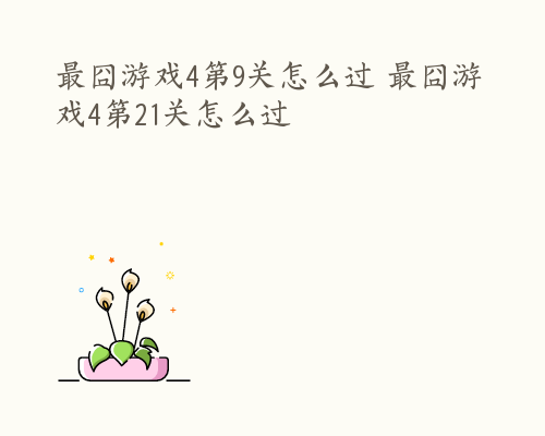 最囧游戏4第9关怎么过 最囧游戏4第21关怎么过
