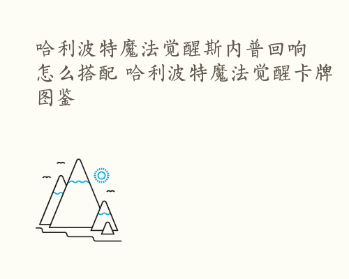 哈利波特魔法觉醒斯内普回响怎么搭配 哈利波特魔法觉醒卡牌图鉴