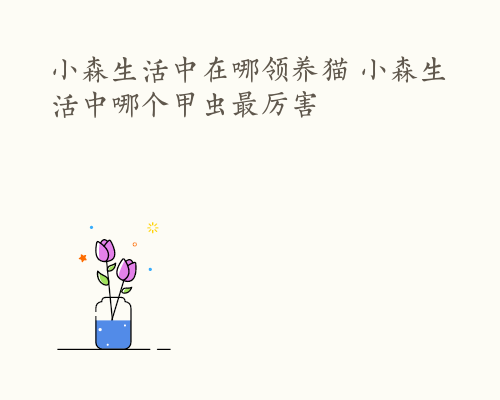 小森生活中在哪领养猫 小森生活中哪个甲虫最厉害