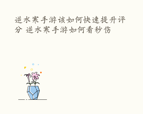 逆水寒手游该如何快速提升评分 逆水寒手游如何看秒伤