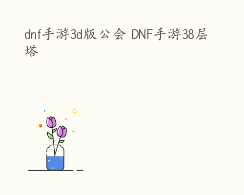 dnf手游3d版公会 DNF手游38层塔