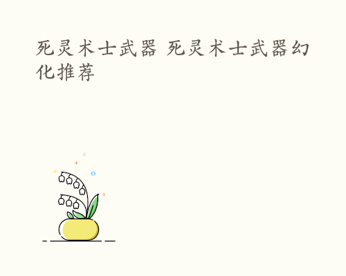 死灵术士武器 死灵术士武器幻化推荐