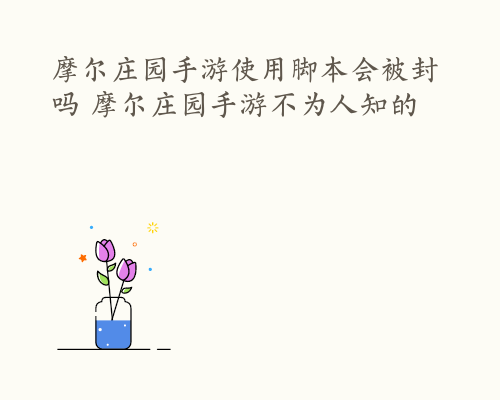 摩尔庄园手游使用脚本会被封吗 摩尔庄园手游不为人知的